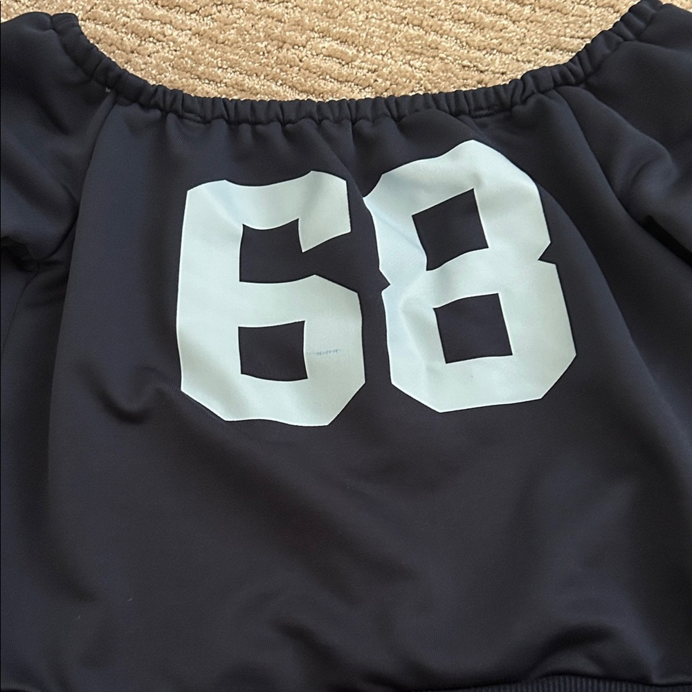 SHEIN Black Long Sleeve Tee with White Number